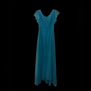 David's Bridal Teal Maxi Dress